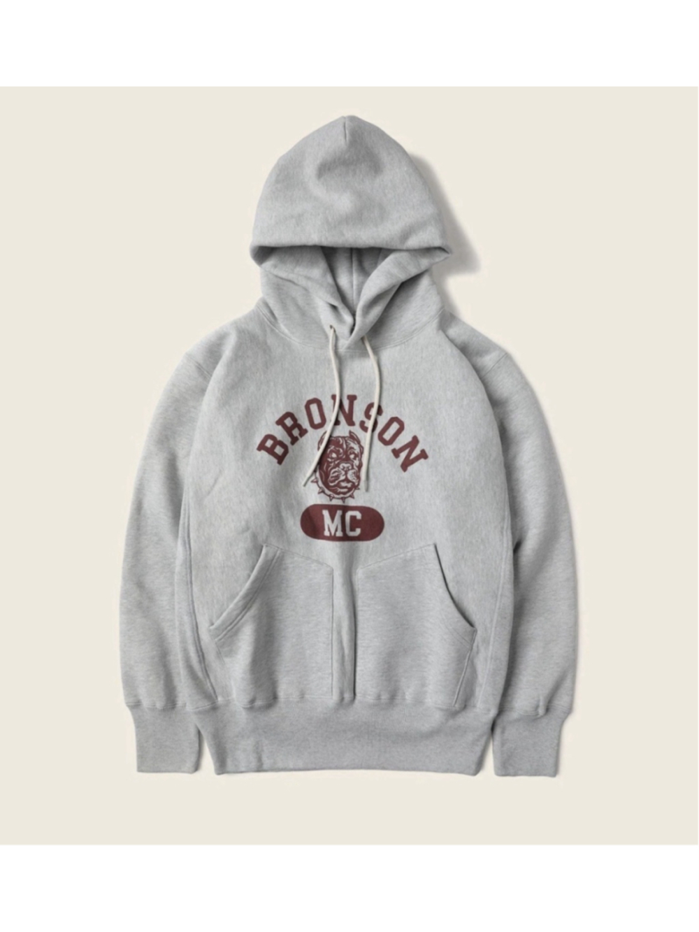 Bronson Heavyweight Motorcycle Club Hoodie Winter Gray Hooded Sweatshirt 38
